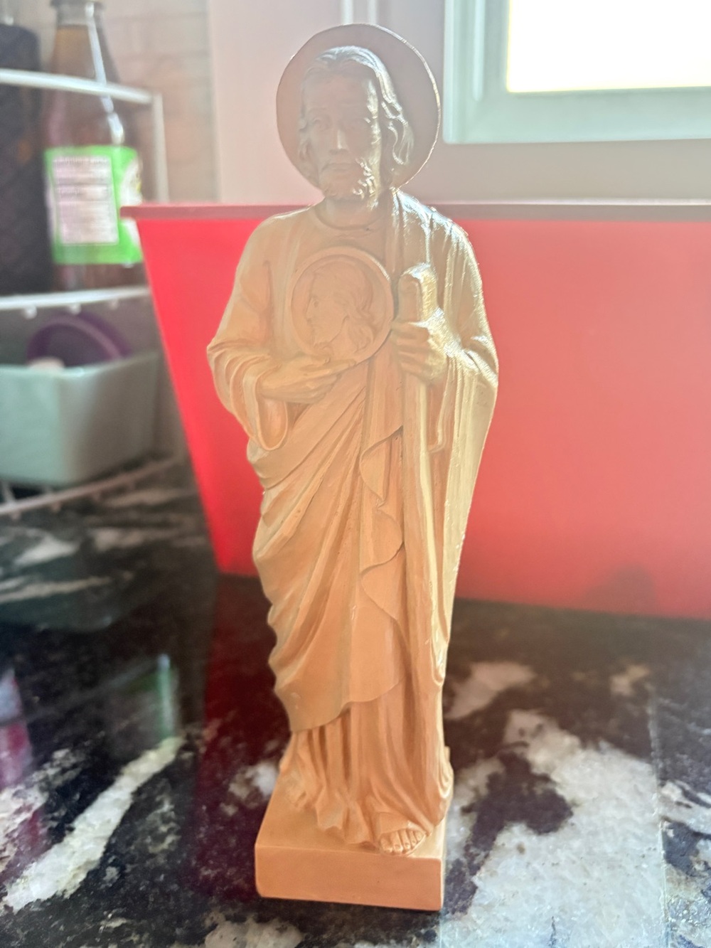 St. Jude statue. Resin/ plastic. Heavy duty. No flaws.